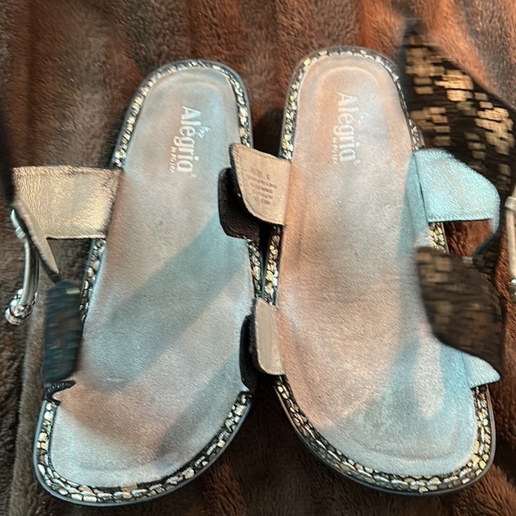 ALGERIA Pen-780-X Black and Silver Sandal Sz 40 (9.5-10) - Picture 7 of 13